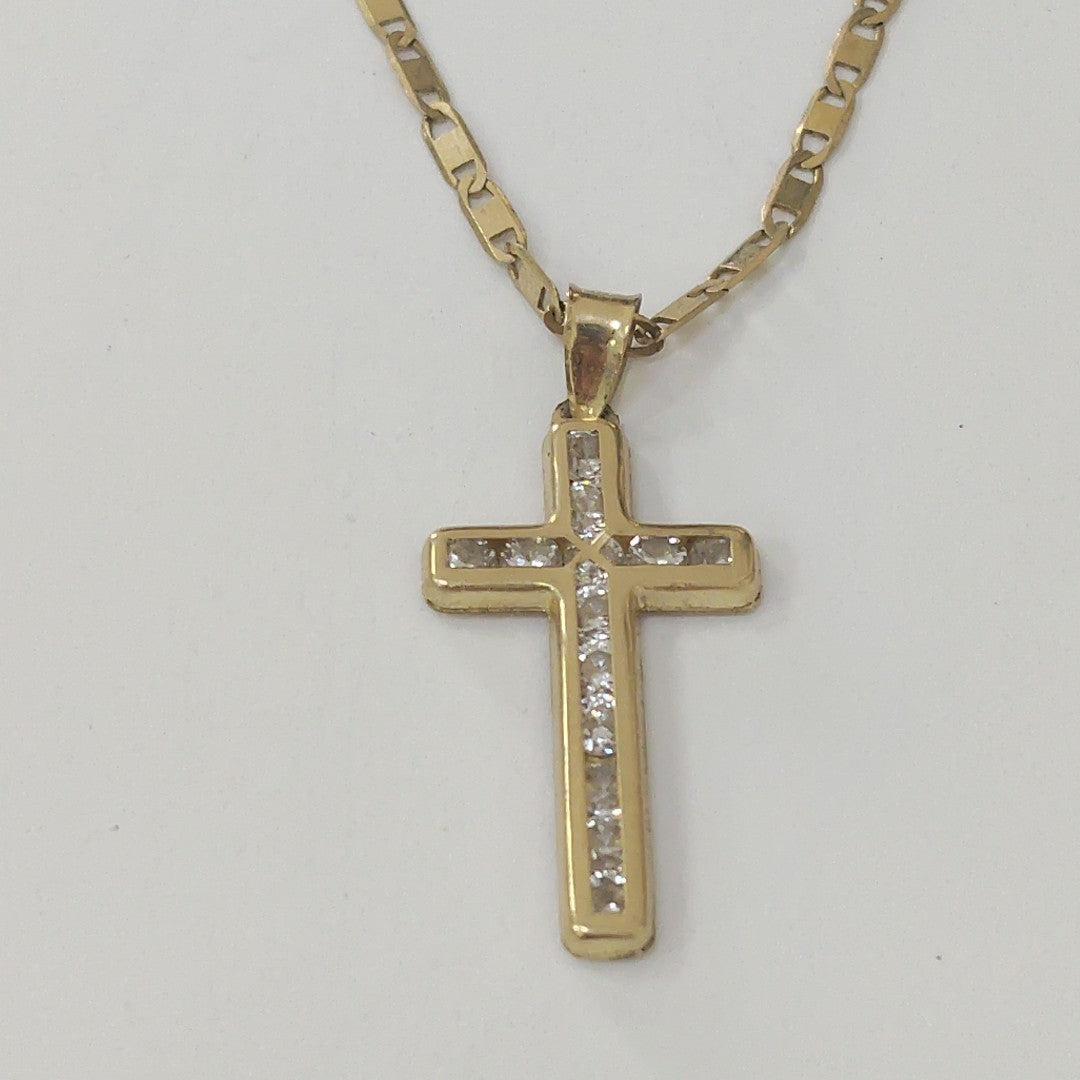 CADENA, CRUZ ORO 10 K 2.8 GRMS (SEMINUEVO)