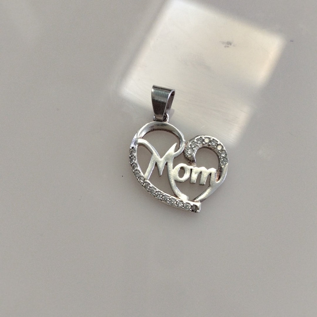 DIJE CORAZON C/CIRCONIAS PLATA .925 3.1 GR (NUEVO)
