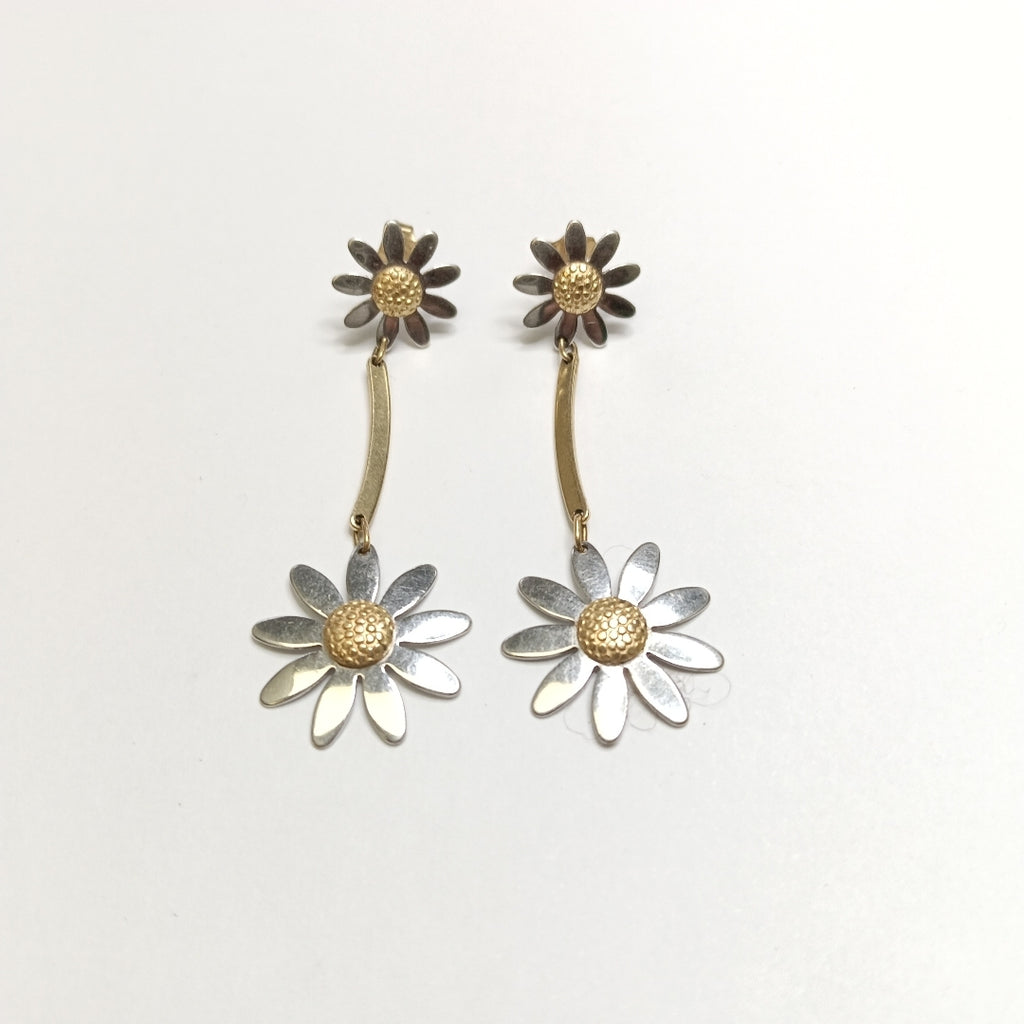BROQUELES PAR ORO,ORO BLANCO 14 K 4,10 GRMS (SEMINUEVO)