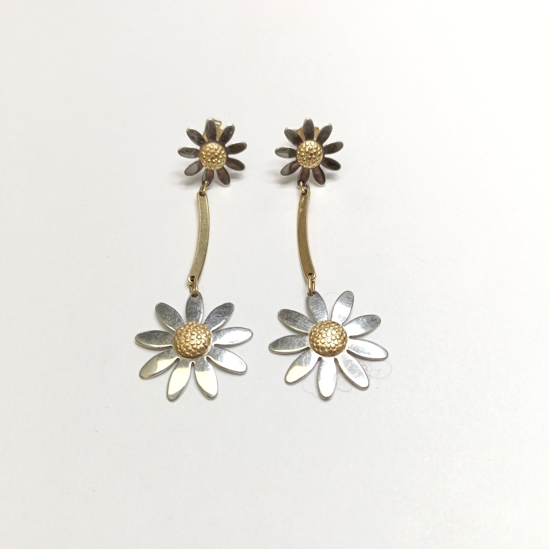 BROQUELES PAR ORO,ORO BLANCO 14 K 4,10 GRMS (SEMINUEVO)