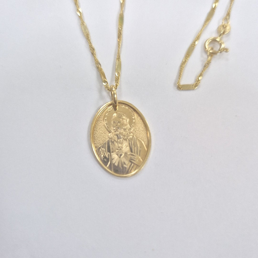 CADENA,MEDALLA RELIGIOSA ORO 10 K 3,50 GRMS (SEMINUEVO)