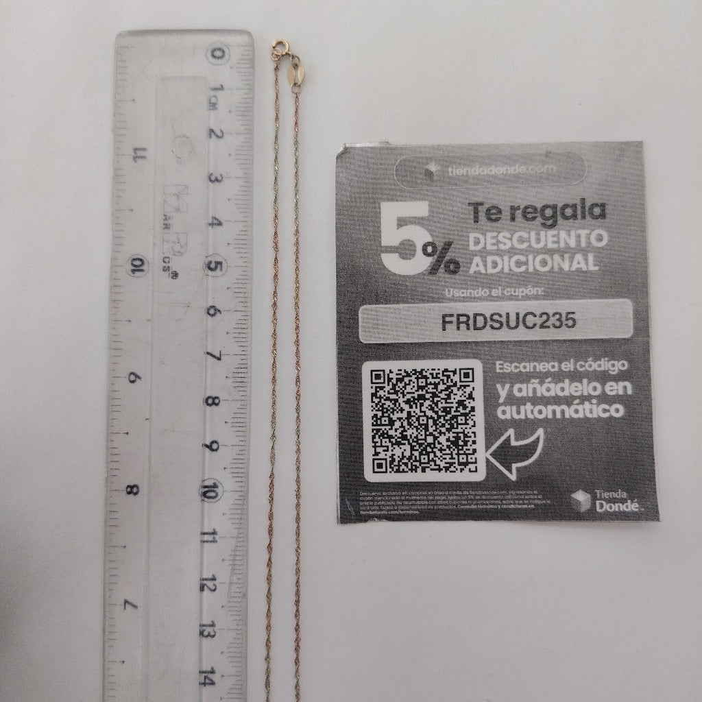 CADENA ORO 10 K 0,80 GRMS (SEMINUEVO)