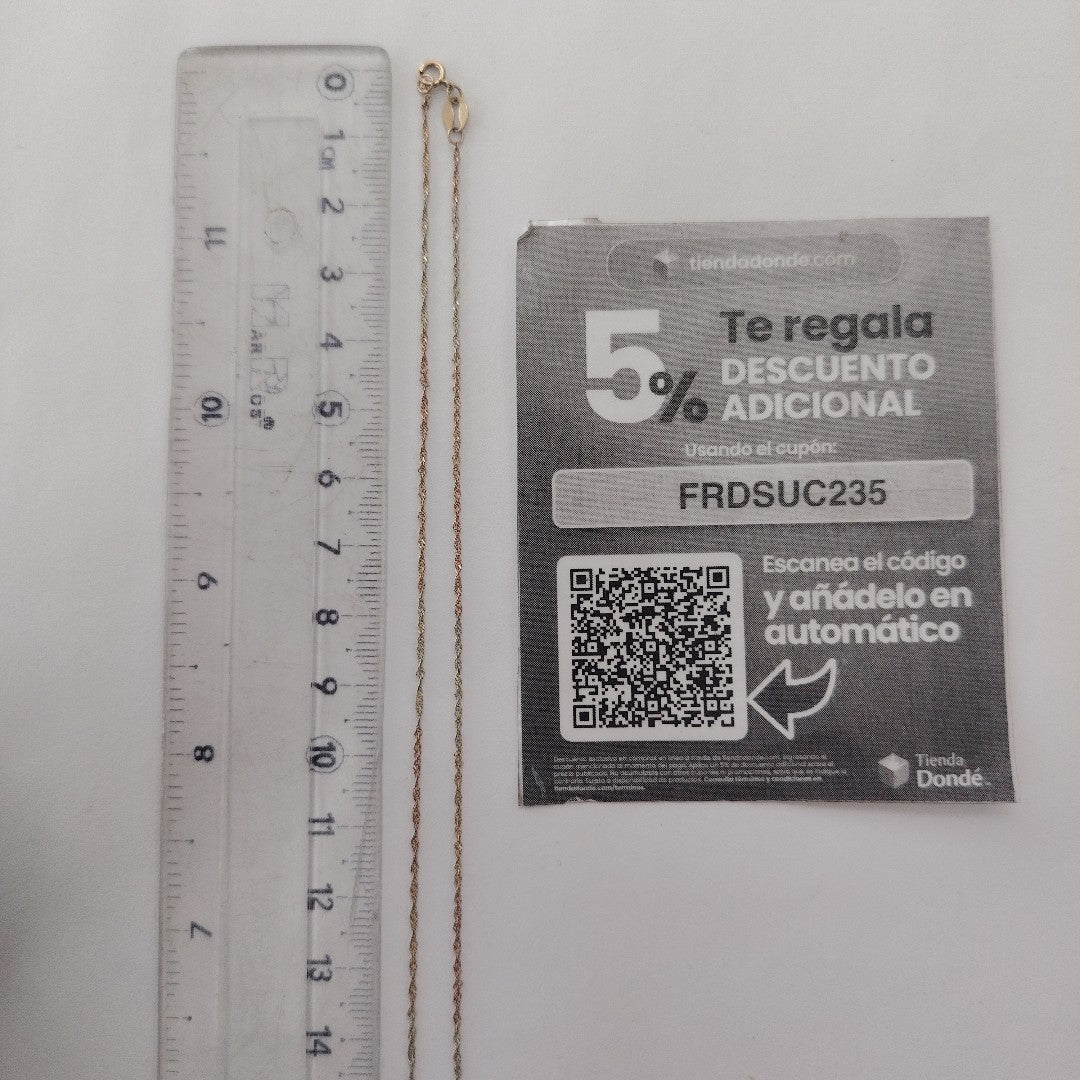 CADENA ORO 10 K 0,80 GRMS (SEMINUEVO)