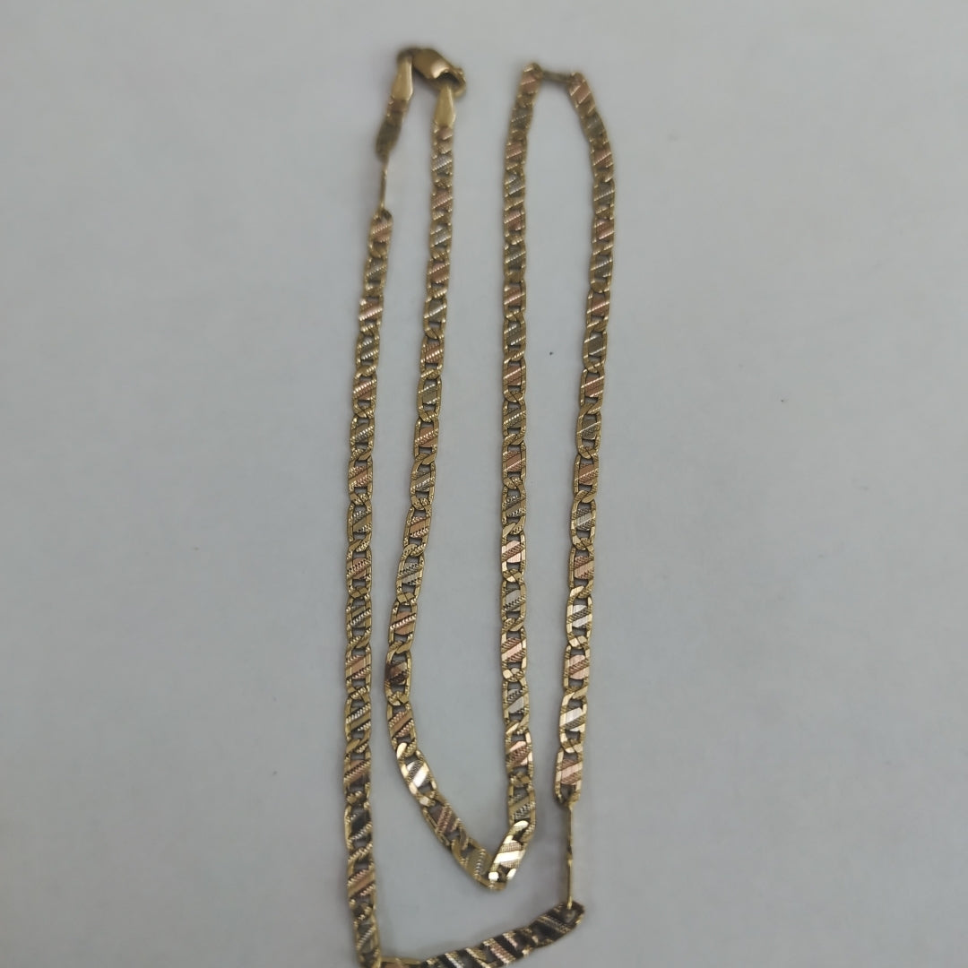 CADENA ORO COMBINADO 14 K 4.8 GRMS (SEMINUEVO)