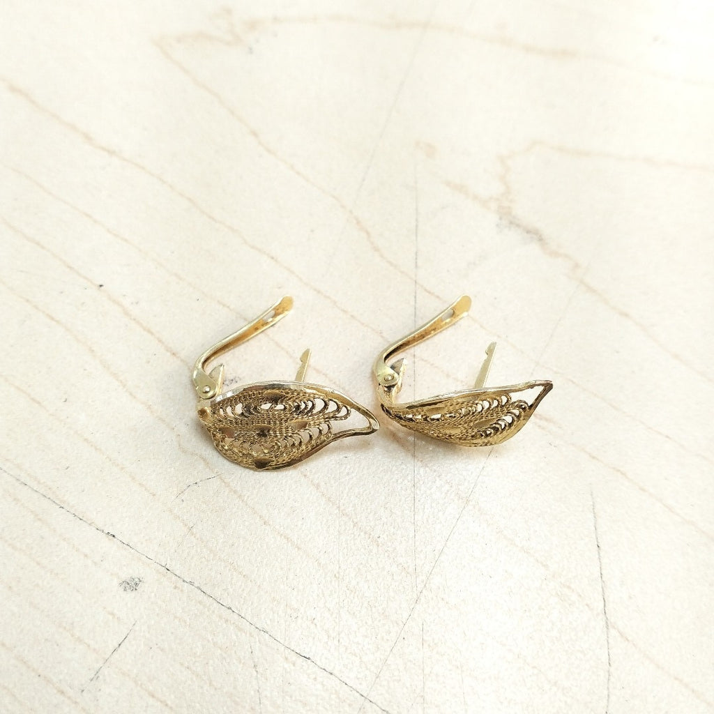 ARETES PAR ORO 14 K 3.7 GRMS (SEMINUEVO)