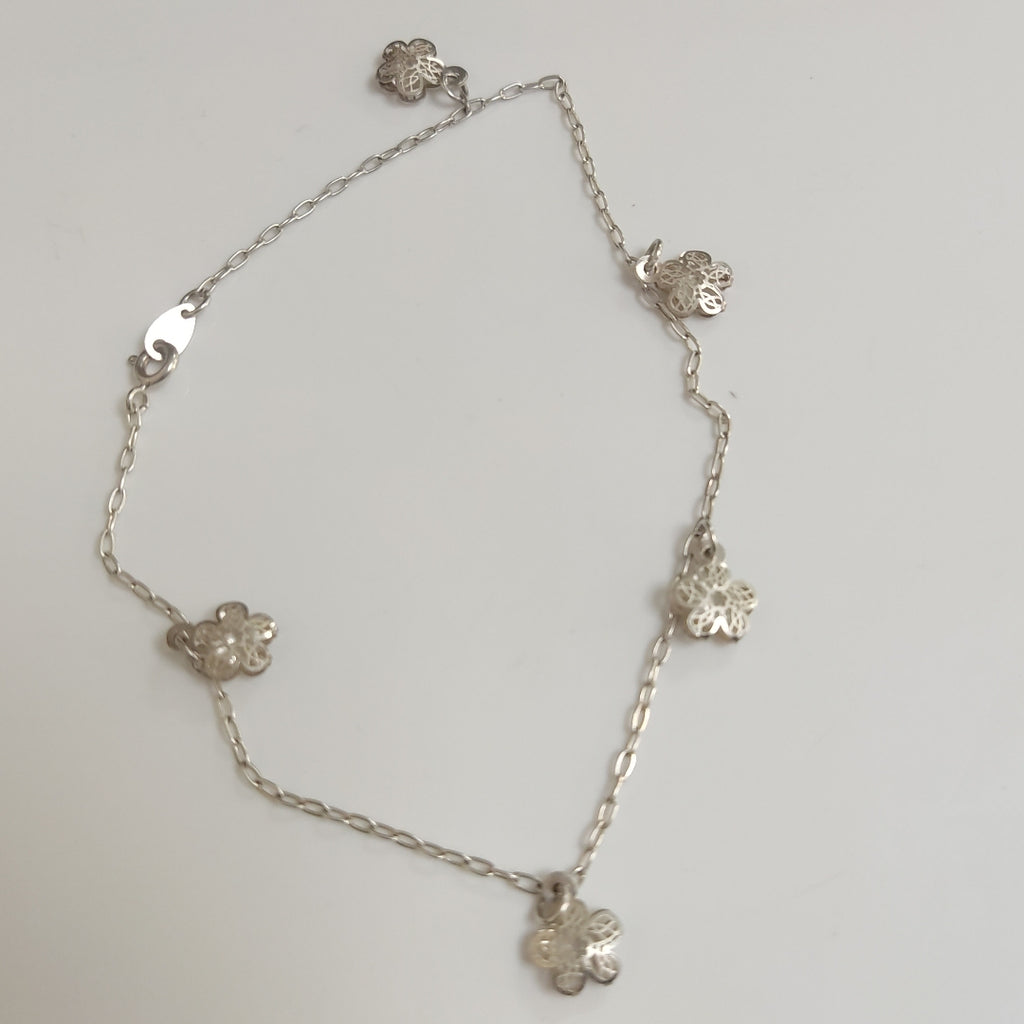ARRACADAS PAR, GARGANTILLA, PULSERA PLATA 12 GRMS (SEMINUEVO)