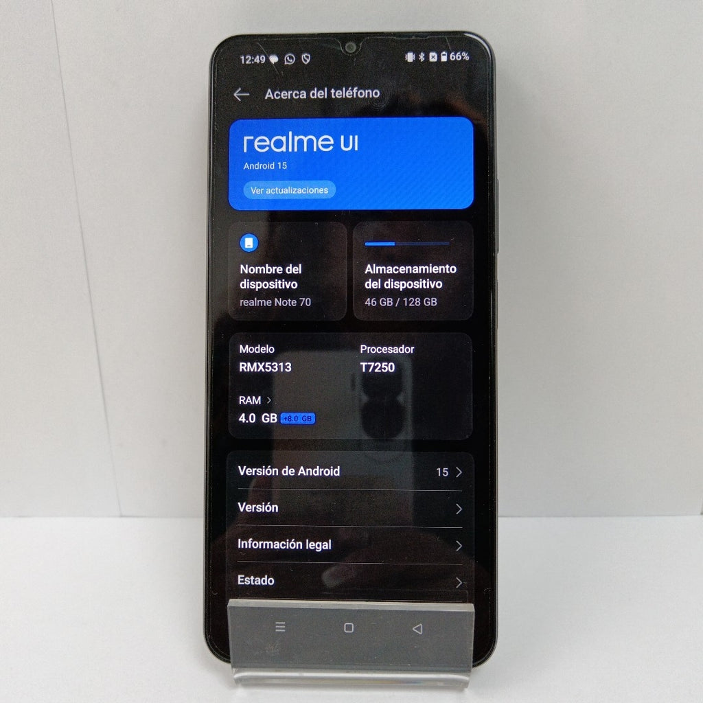 CELULAR REALME NOTE 70 RMX5313 (2025) 128 GB 4 GB RAM (SEMINUEVO)