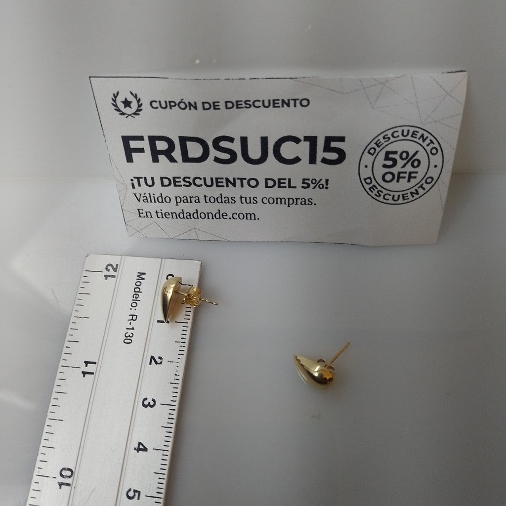 BROQUELES PAR ORO 14 K 1,20 GRMS (SEMINUEVO)