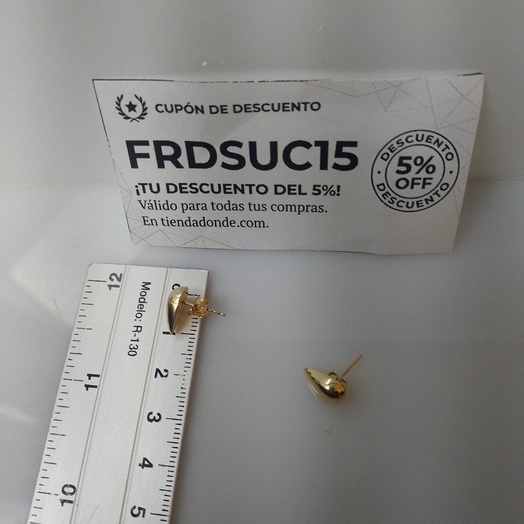 BROQUELES PAR ORO 14 K 1,20 GRMS (SEMINUEVO)