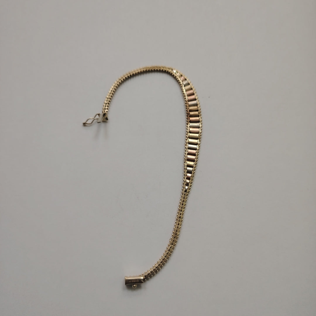 PULSERA ORO, ORO COMBINADO 14 K 8.7 GRMS (SEMINUEVO)
