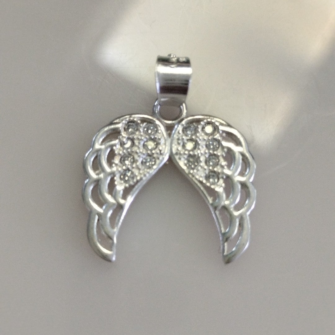 DIJE ALAS C/CIRCONIAS PLATA .925 2.3 GR (NUEVO)