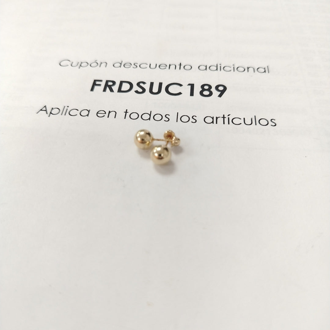 BROQUELES PAR ORO 10 K 0.5 GRMS (SEMINUEVO)