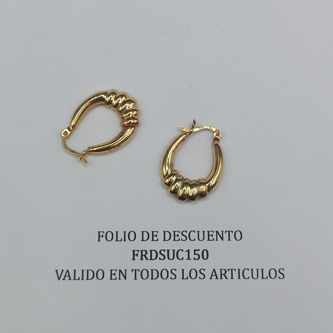 ARRACADAS PAR ORO 14 K 1.7 GRMS (SEMINUEVO)
