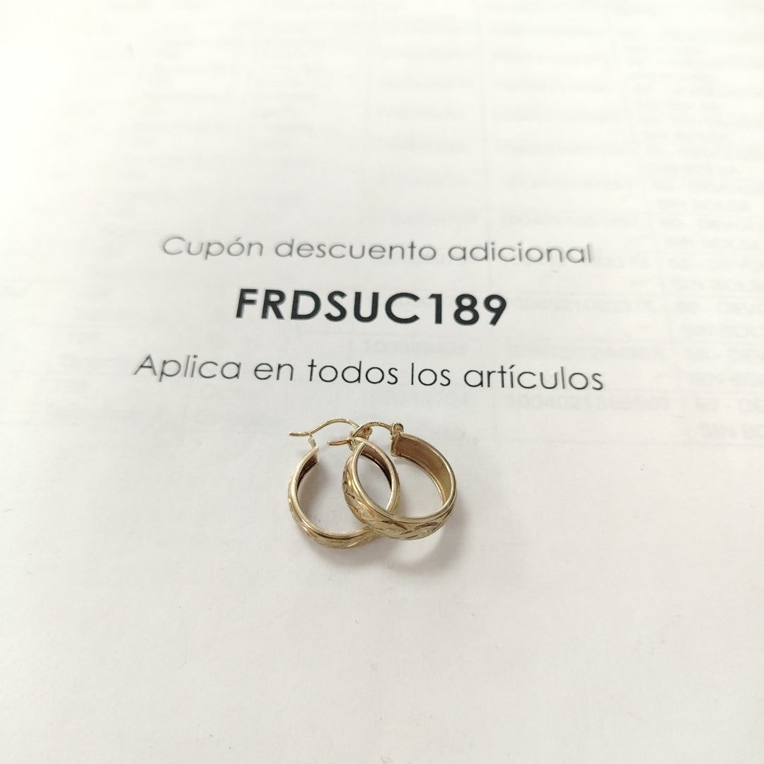 ARRACADAS PAR ORO 10 K 2.5 GRMS (SEMINUEVO)