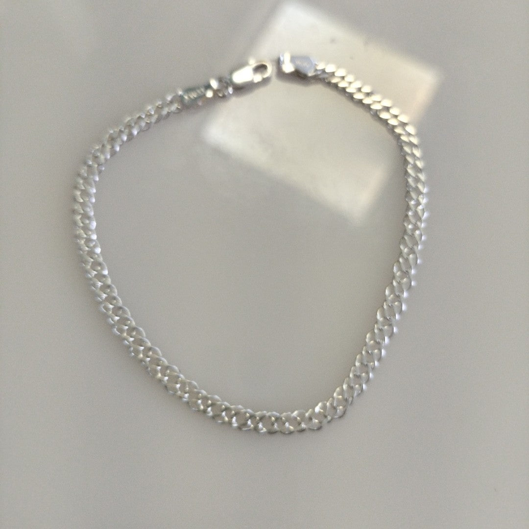 PULSERA DOBLE ESLABON PLATA .925 18 CM 3.63 GR (NUEVO)