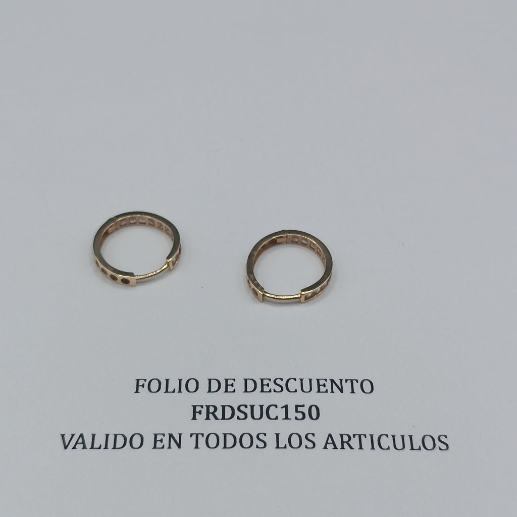 ARETES PAR ORO 14 K 1,60 GRMS (SEMINUEVO)