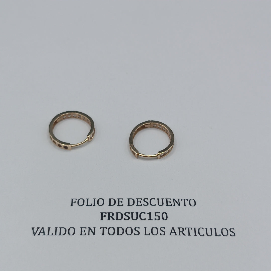ARETES PAR ORO 14 K 1,60 GRMS (SEMINUEVO)
