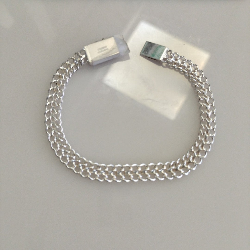 PULSERA TEJIDO CHINO PLATA .925 18 CM 7.9 GR (NUEVO)
