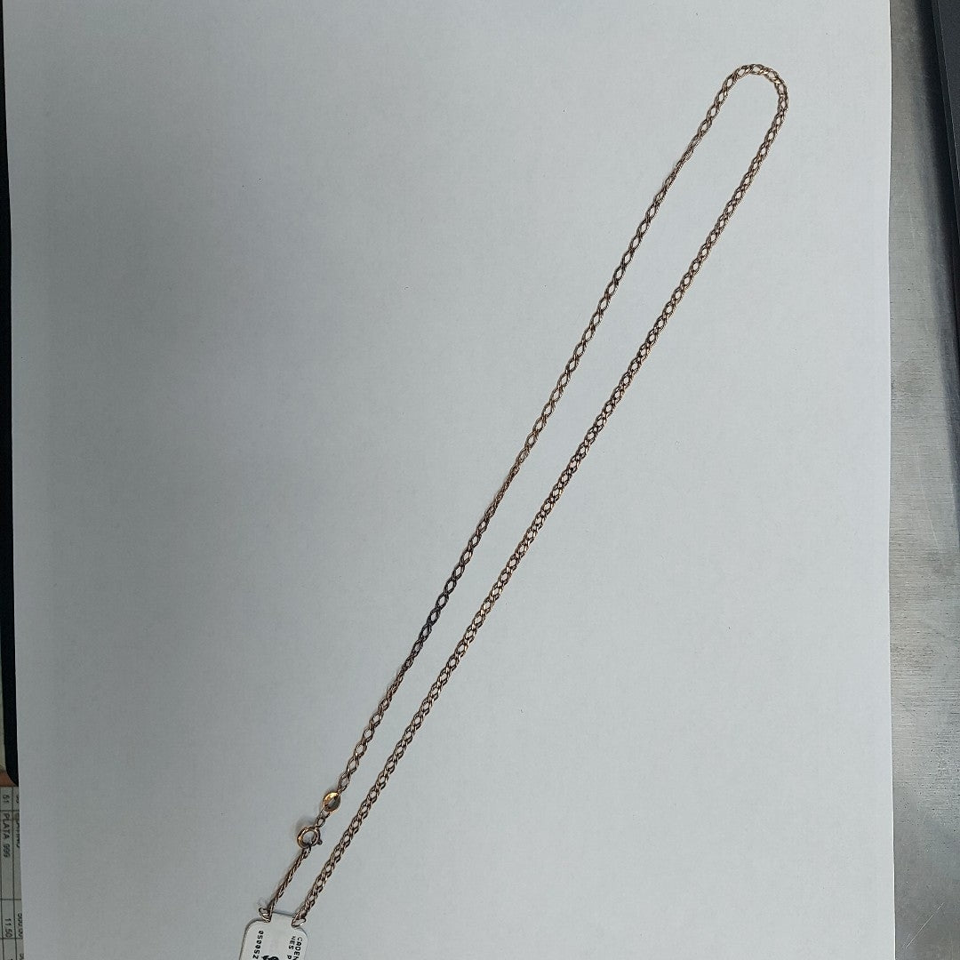 CADENA TEJIDO ESLABONES PLATA .925 50 CM 3.6 GR (NUEVO)