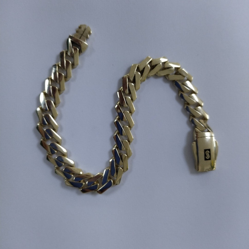 PULSERA CABALLERO MONACO ORO 10K 12.4 (NUEVO)