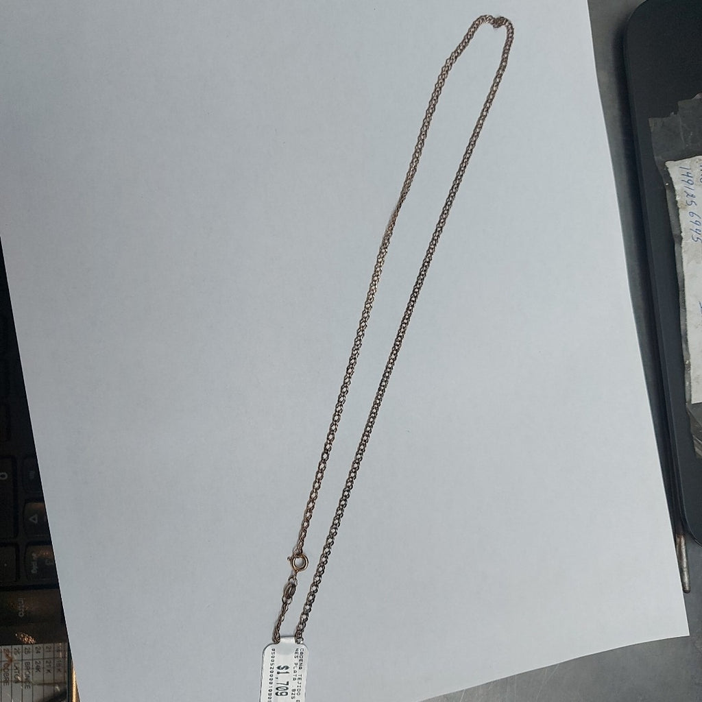 CADENA TEJIDO ESLABONES PLATA .925 50 CM 3.9 GR (NUEVO)