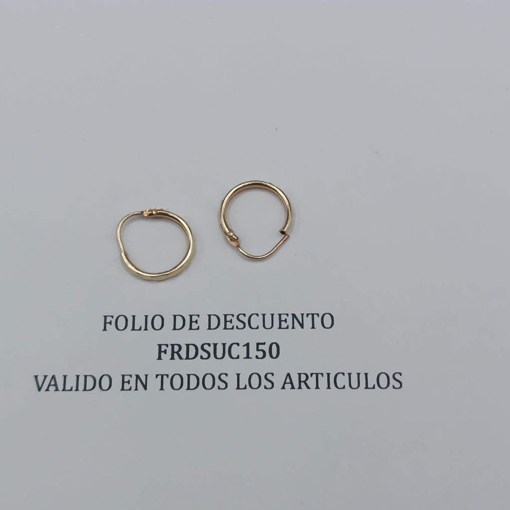ARRACADAS PAR ORO 10 K 0.5 GRMS (SEMINUEVO)
