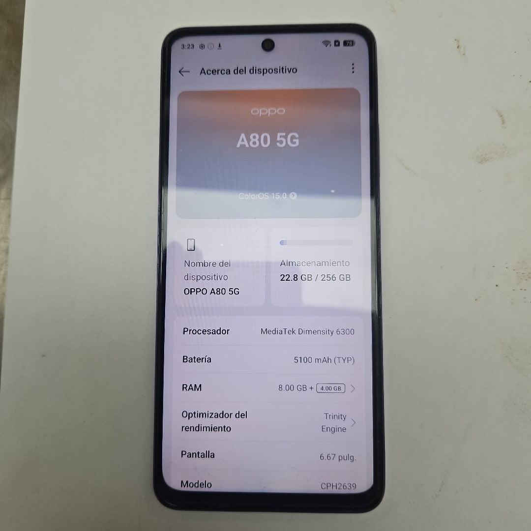 CELULAR OPPO A80 5G CPH2639 (2024) 256 GB 8 GB RAM (SEMINUEVO)