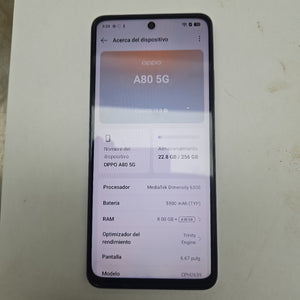 CELULAR OPPO A80 5G CPH2639 (2024) 256 GB 8 GB RAM (SEMINUEVO)