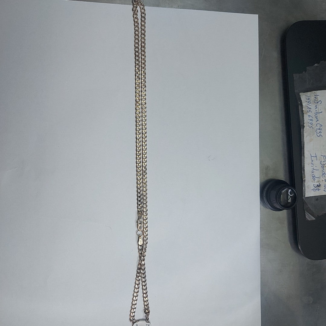 CADENA TEJIDO BARBADO PLATA .925 55 CM 12.9 GR (NUEVO)