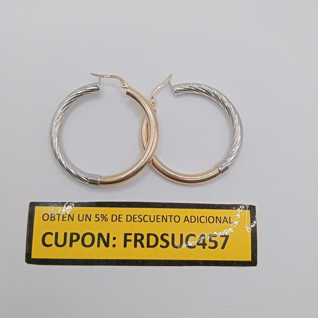 ARRACADAS PAR ORO,RODIADO 14 K 4,30 GRMS (SEMINUEVO)