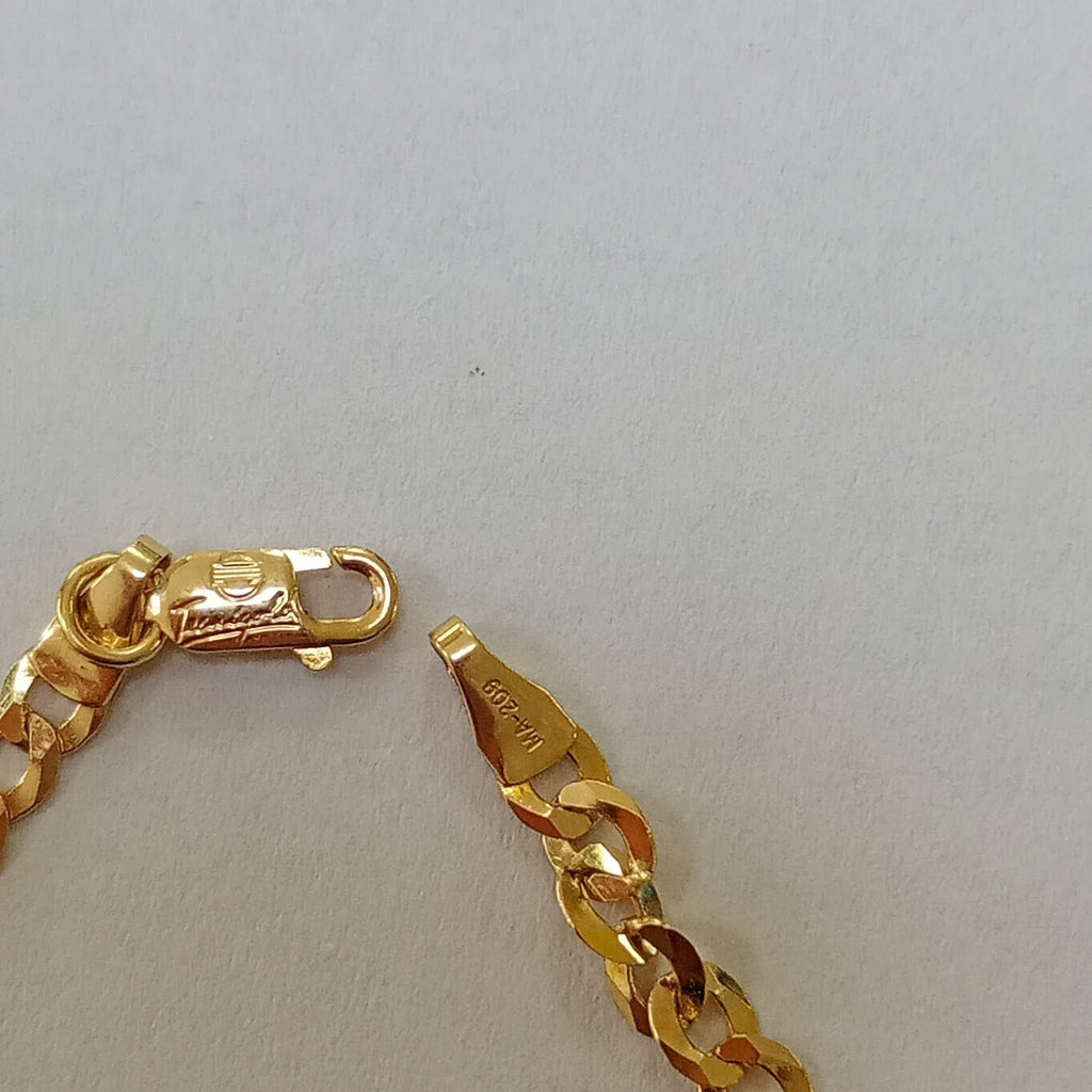 PULSERAS CABALLERO BARBADA AMARILLA ORO 14K 2.8 (NUEVO)