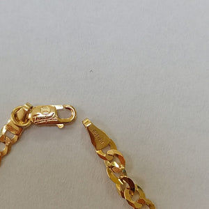 PULSERAS CABALLERO BARBADA AMARILLA ORO 14K 2.8 (NUEVO)