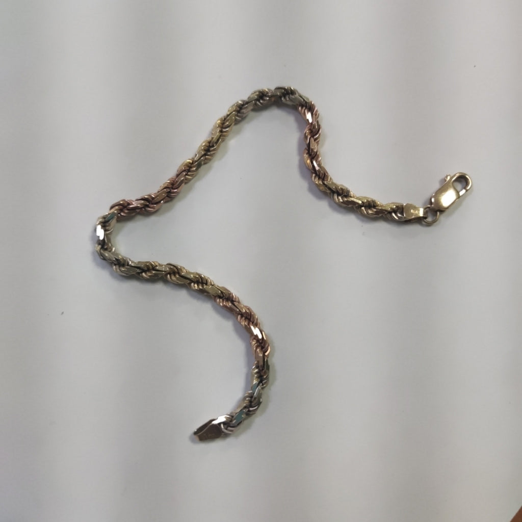 PULSERA ORO, ORO COMBINADO 10 K 13.7 GRMS (SEMINUEVO)