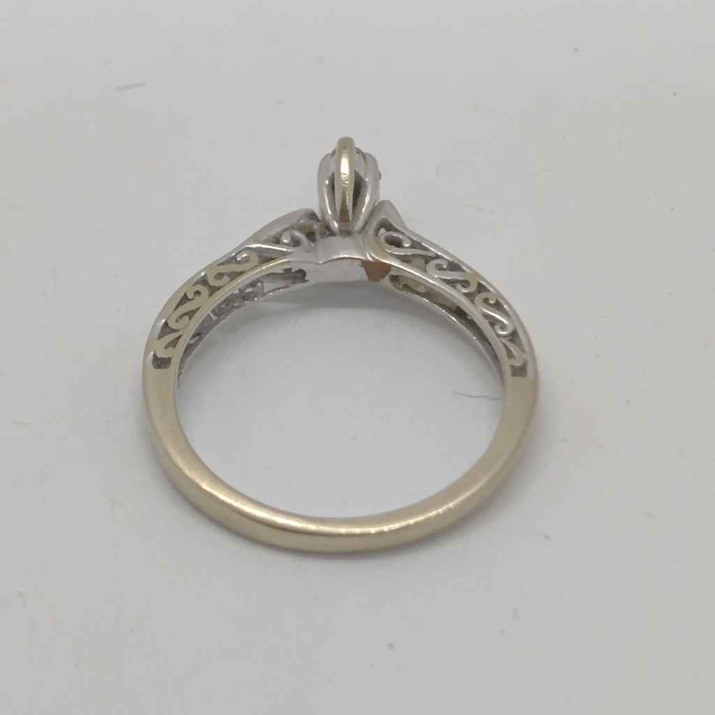 ANILLITO ORO, ORO BLANCO 14 K 2.8 GRMS (SEMINUEVO)