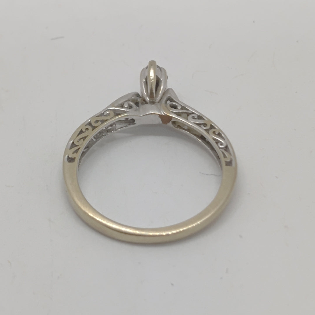 ANILLITO ORO, ORO BLANCO 14 K 2.8 GRMS (SEMINUEVO)