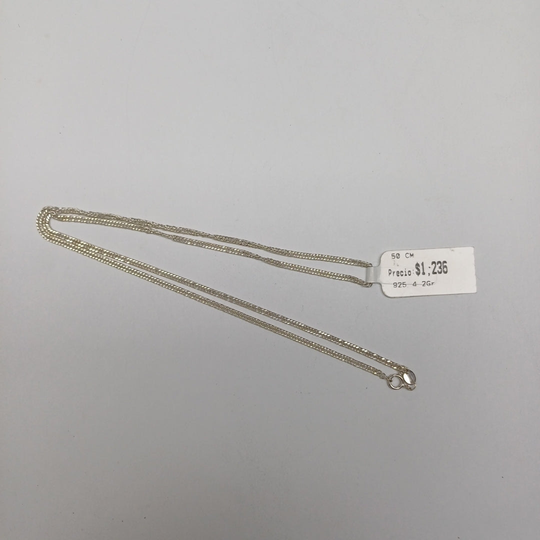 CADENA BARBADA PLATA .925 50 CM 4.22 GR (NUEVO)