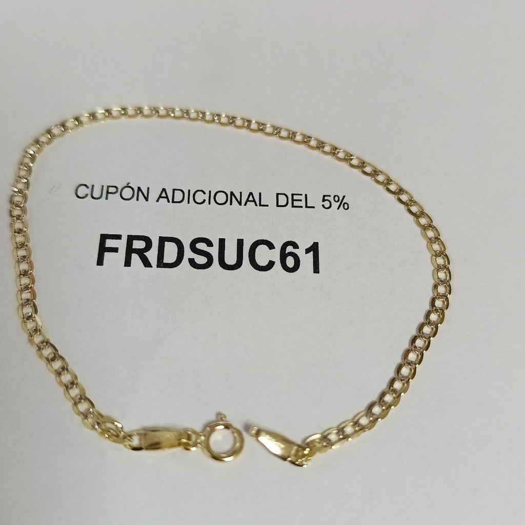 PULSERAS DAMA BARBADA DIAMANTADA ORO 14K 1.5 (NUEVO)