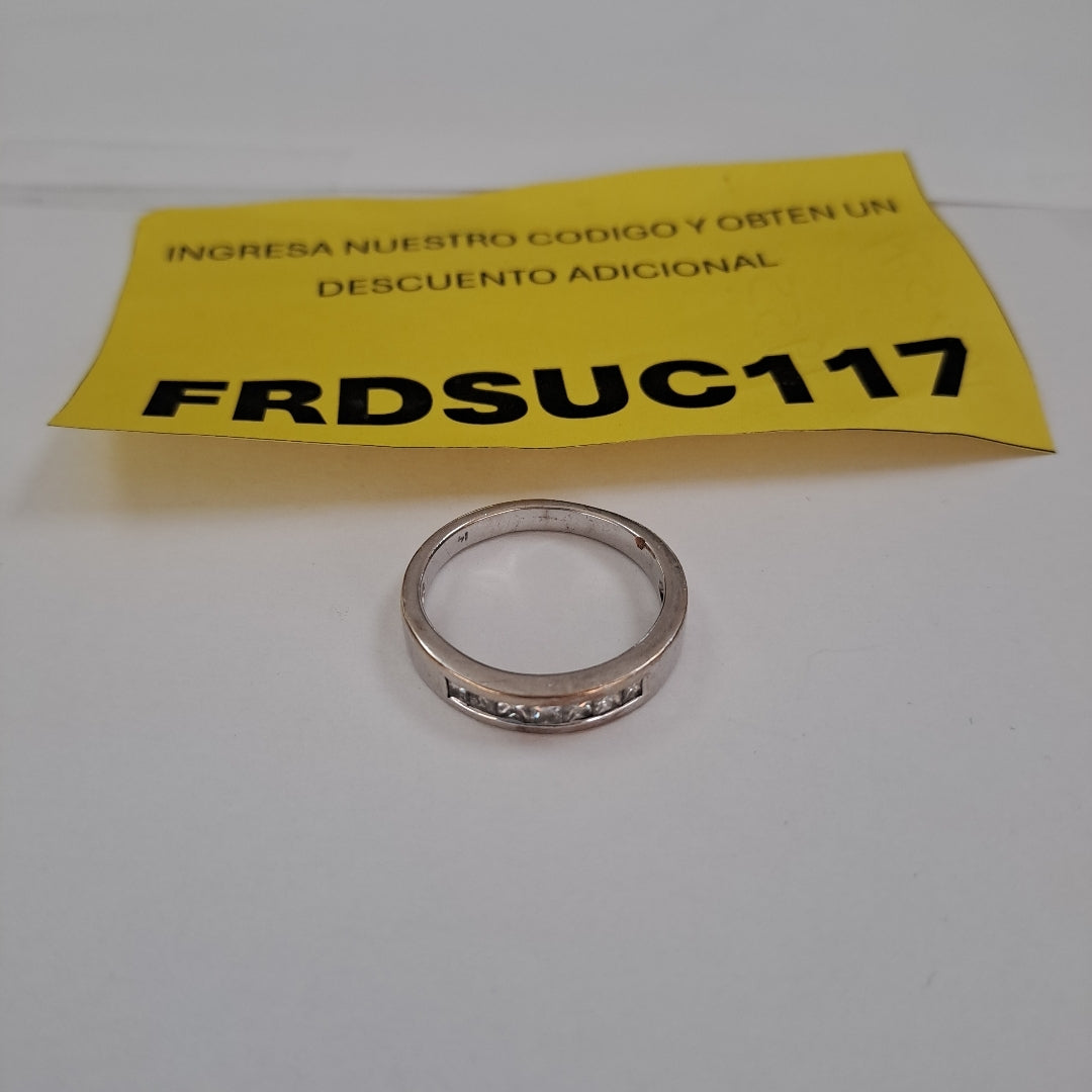 ANILLO ORO BLANCO 10 K 6.4 GRMS (SEMINUEVO)