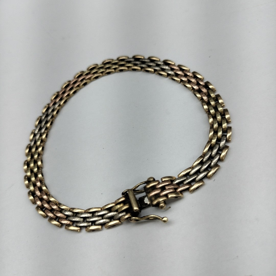 PULSERA ORO COMBINADO 14 K 11,00 GRMS (SEMINUEVO)