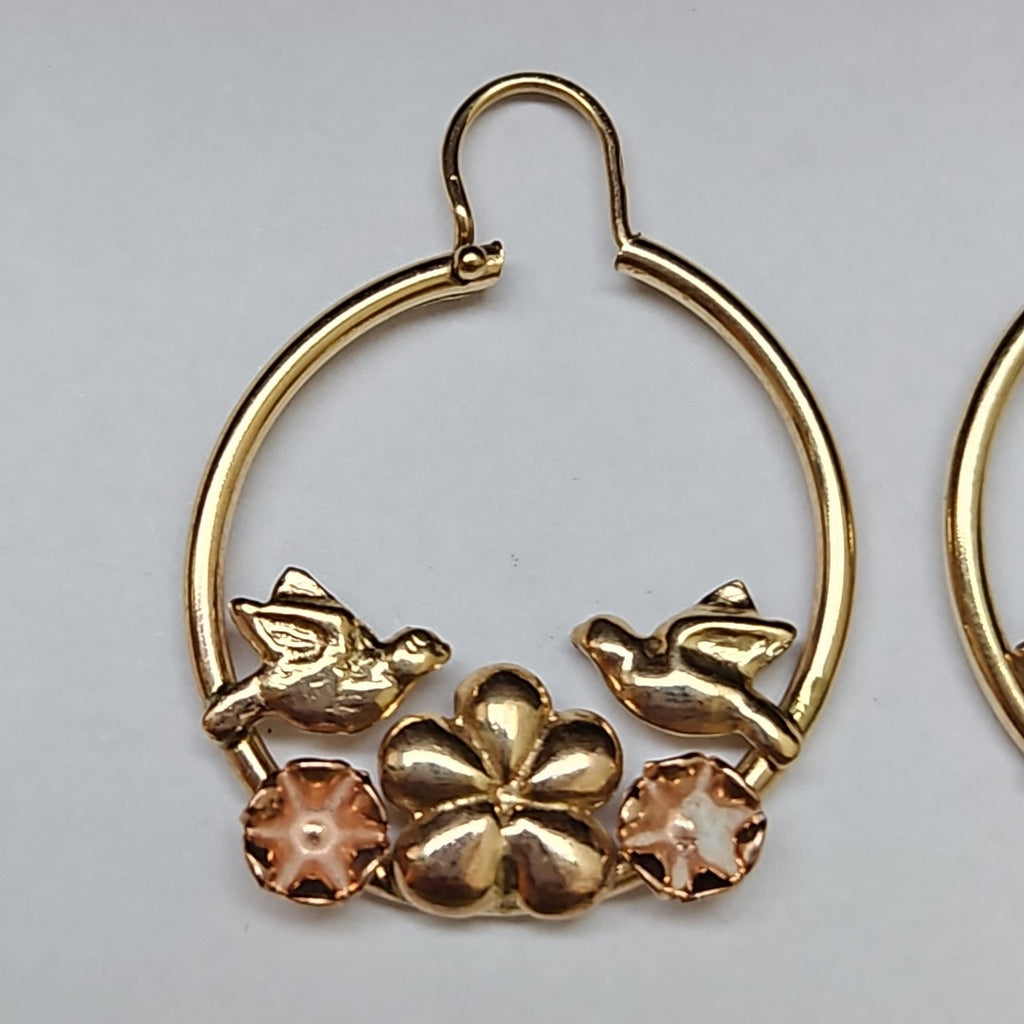 ARRACADAS PAR ORO 14 K 2.9 GRMS (SEMINUEVO)
