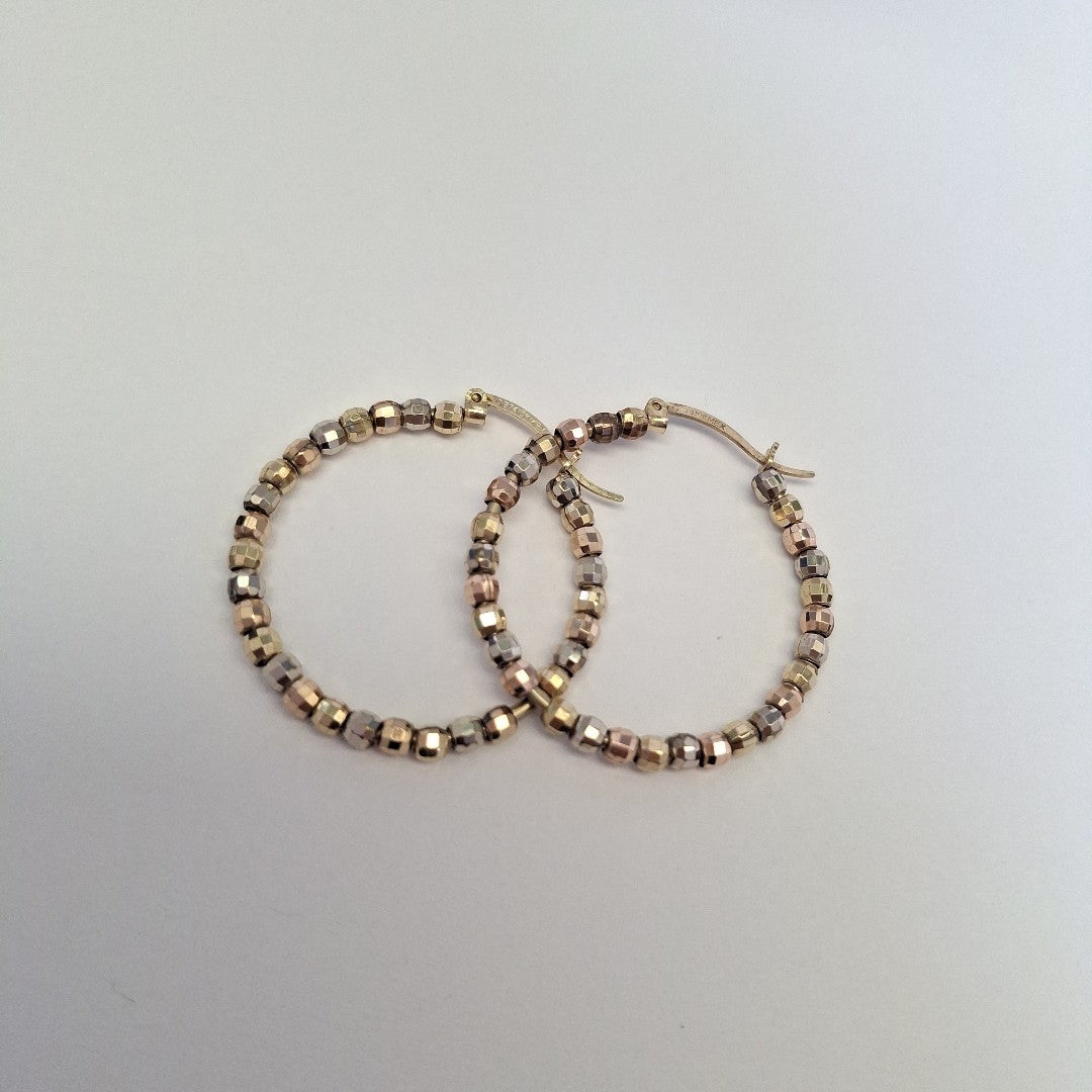 ARRACADAS PAR ORO COMBINADO 10 K 4.5 GRMS (SEMINUEVO)