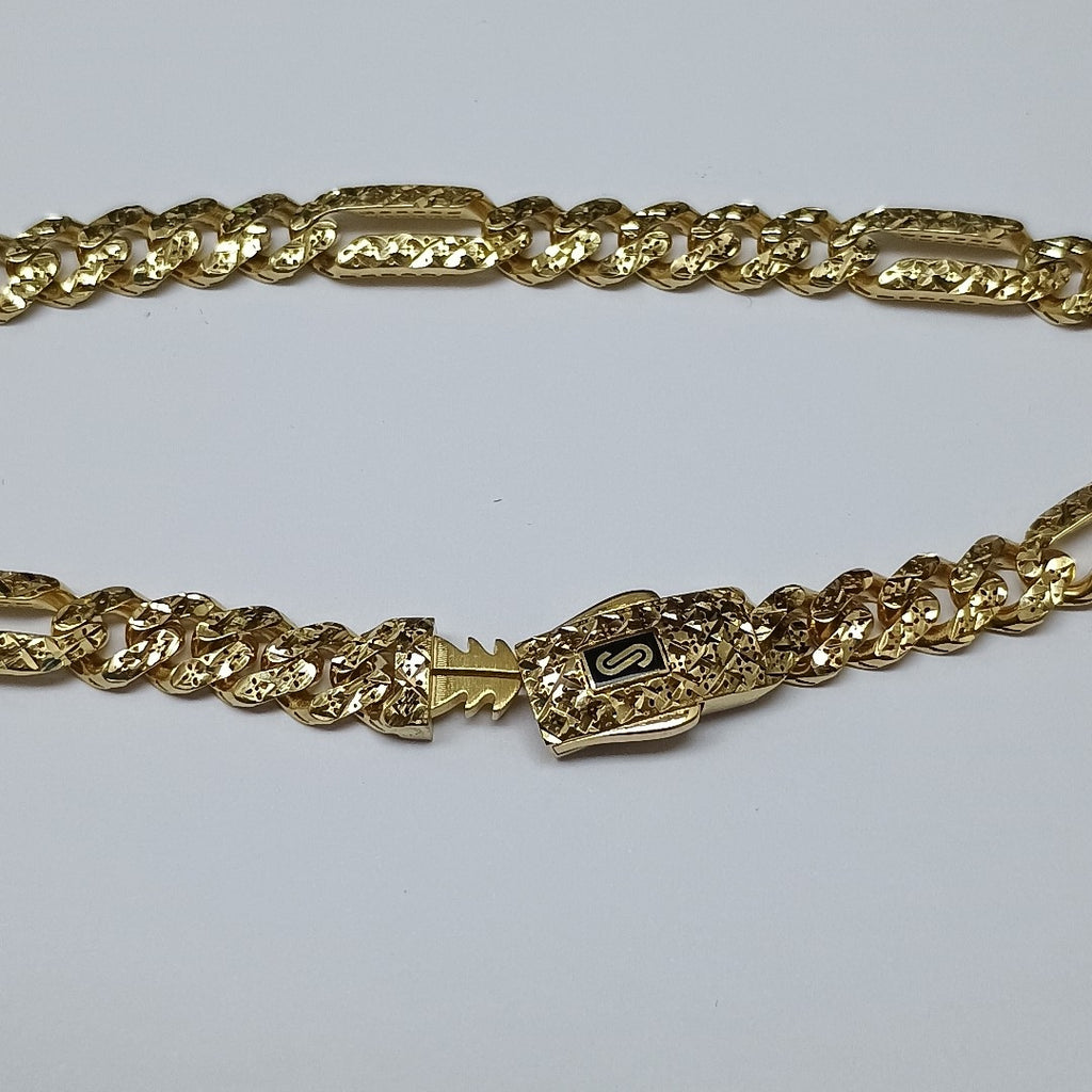 PULSERA CABALLERO MONACO ORO 10K 7.1 (NUEVO)