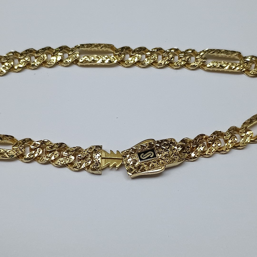 PULSERA CABALLERO MONACO ORO 10K 7.1 (NUEVO)