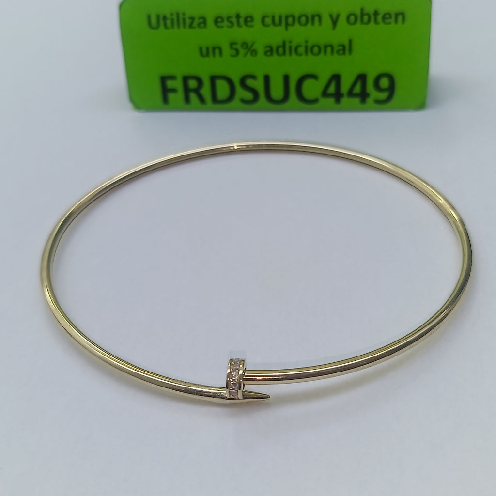 PULSERA CLAVO ORO 10K 2.5 (NUEVO)