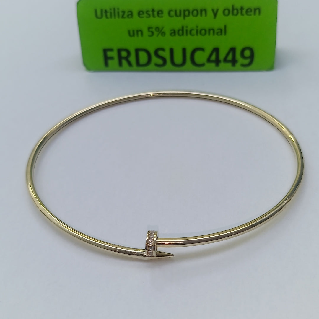 PULSERA CLAVO ORO 10K 2.5 (NUEVO)