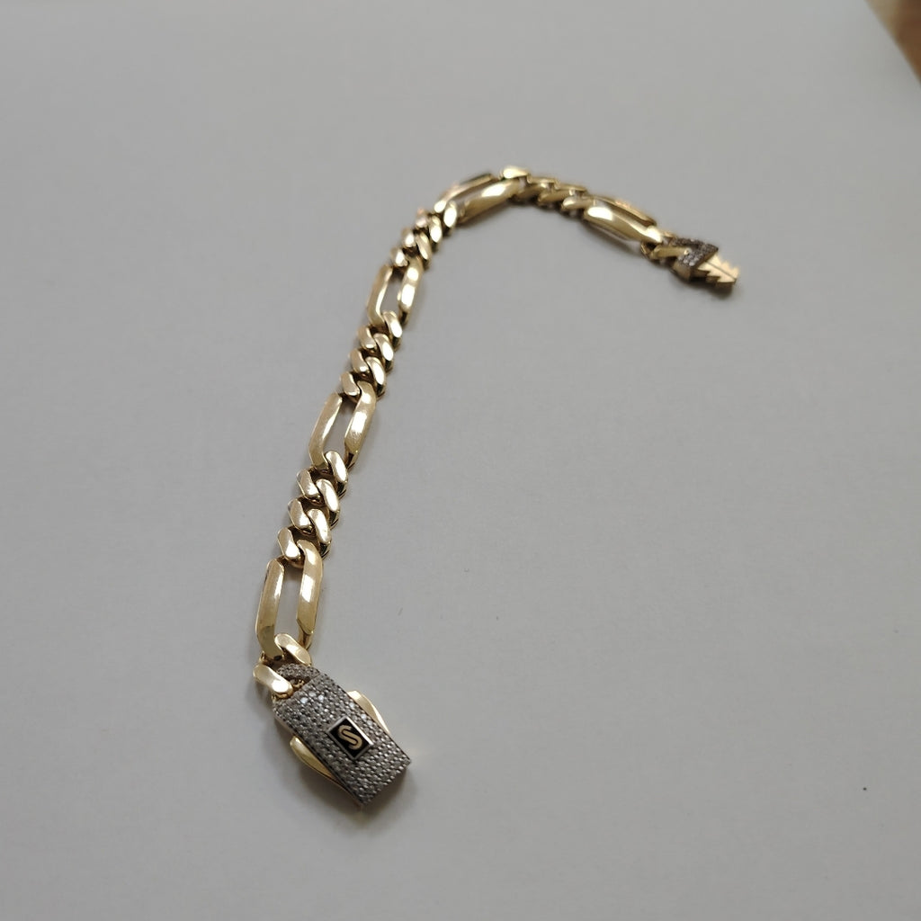 PULSERA MONACO ORO 14K 10 (NUEVO)