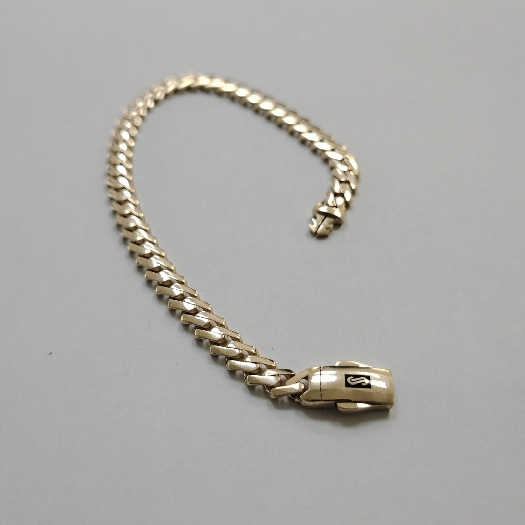 PULSERA CABALLERO MONACO ORO 14K 8.7 (NUEVO)