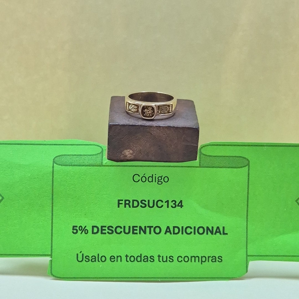 ANILLO DE GRADUACIÓN ORO 10 K 3.8 GRMS (SEMINUEVO)