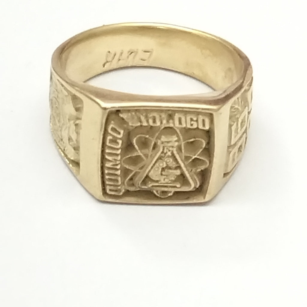 ANILLO DE GRADUACIÓN ORO 14 K 6 GRMS (SEMINUEVO)