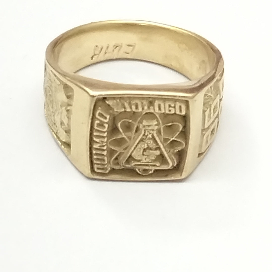 ANILLO DE GRADUACIÓN ORO 14 K 6 GRMS (SEMINUEVO)